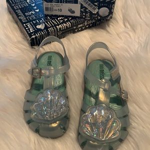Mini Melissa Green Jelly sandals